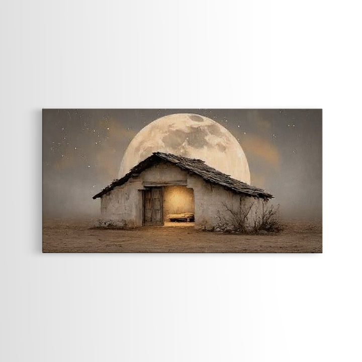 Bethlehem Stillness – Framed Canvas Print – Christian Christmas Art – Christian Art Canvas – Christian Wall Art – Christian Decor – Christm