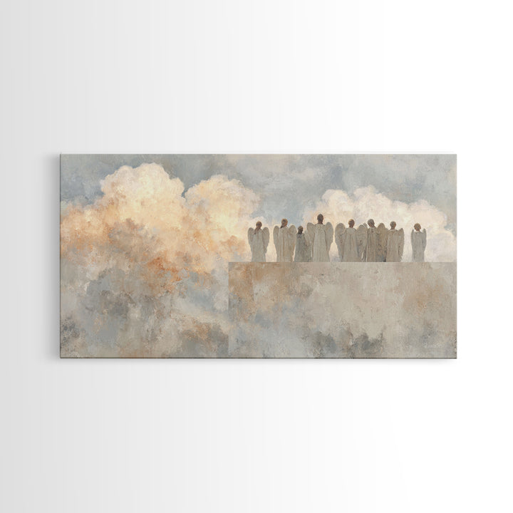 Dawn Of Promise - Framed Canvas Print - Christian Art Work - Christmas Art Framed - Moody Christmas Art - Christian Wall Art - Modern Chris