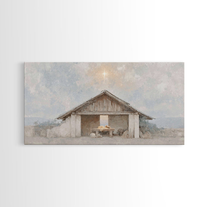 The Guiding Star – Framed Canvas Print – Christmas Art – Christian Wall Art – Christian Christmas Art – Christian Art Canvas – Christian De