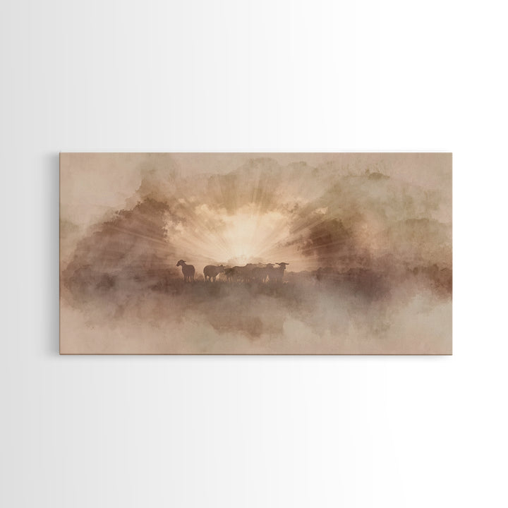 Rays Of Promise – Framed Canvas Print – Christian Art Canvas – Christian Wall Art – Moody Christian Art – Christian Christmas Art – Christi