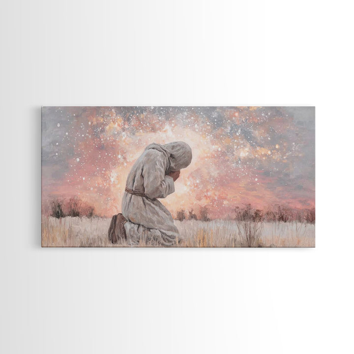 Dawn Of Shepherds, Framed Canvas Print, Christian Art Canvas, Christian Wall Art, Jesus Painting, Christmas Art, Christian Christmas Decor,