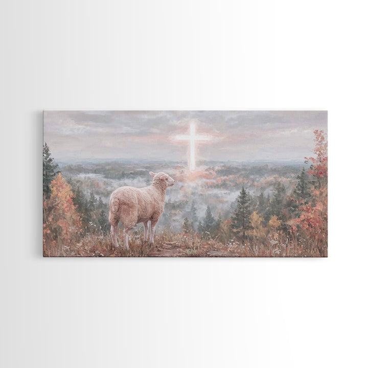 Radiant Crosslight – Framed Canvas Print – Christian Wall Art – Christian Art Canvas – Christian Art Painting – Christian Decor – Christian