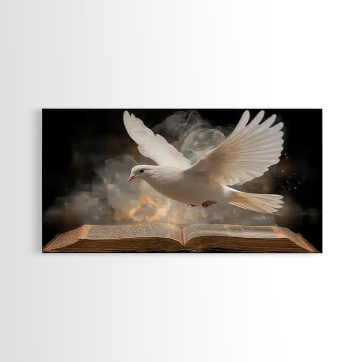 Spirit Fire – Framed Canvas Print – Christian Wall Art – Christian Art Canvas – Jesus Painting – Christian Art Gift – Moody Christian Art