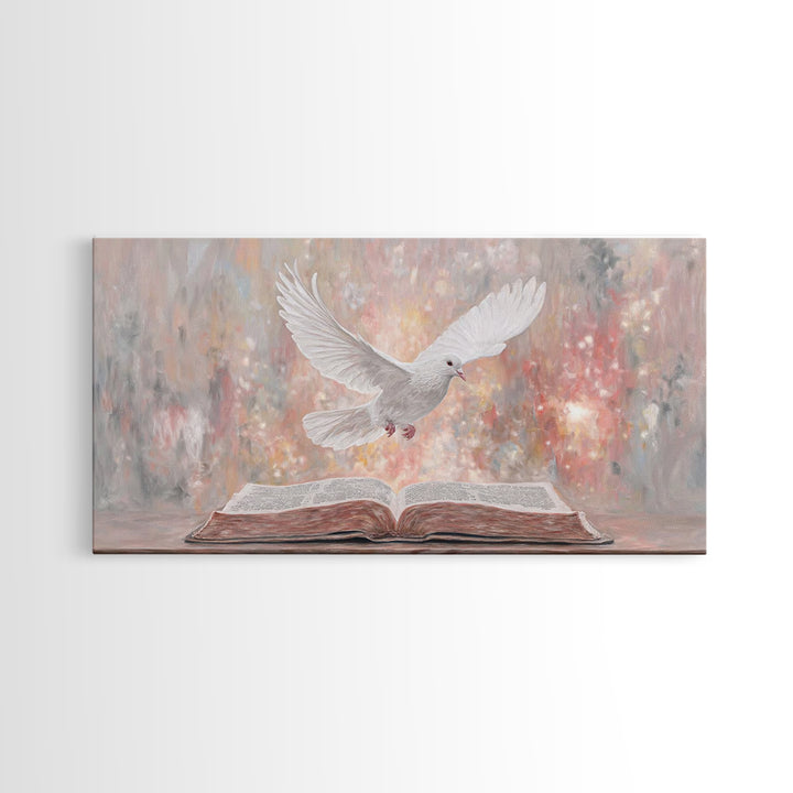 Dove of Peace | Framed Canvas Print | Christian Wall Art | Christian Art Canvas | Modern Christian Painting | Christian Christmas Art | Chr