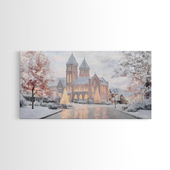 Holy Night Cathedral – Framed Canvas Print – Christian Christmas Art – Christian Wall Art – Framed Christmas Art – Christian Art Canvas – C