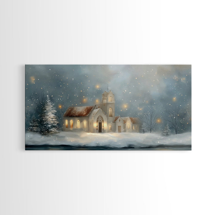 Cathedral Of Light – Framed Canvas Print – Christian Art Canvas – Modern Christian Art – Christmas Wall Art – Christian Gift – Christian De