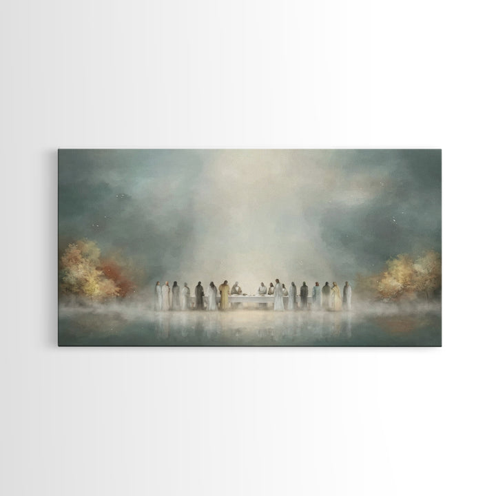 Christmas Lane Stillness, Framed Canvas Print, Christmas Wall Art, Christian Art Canvas, White Christmas Art, Christian Art Prints, Christi