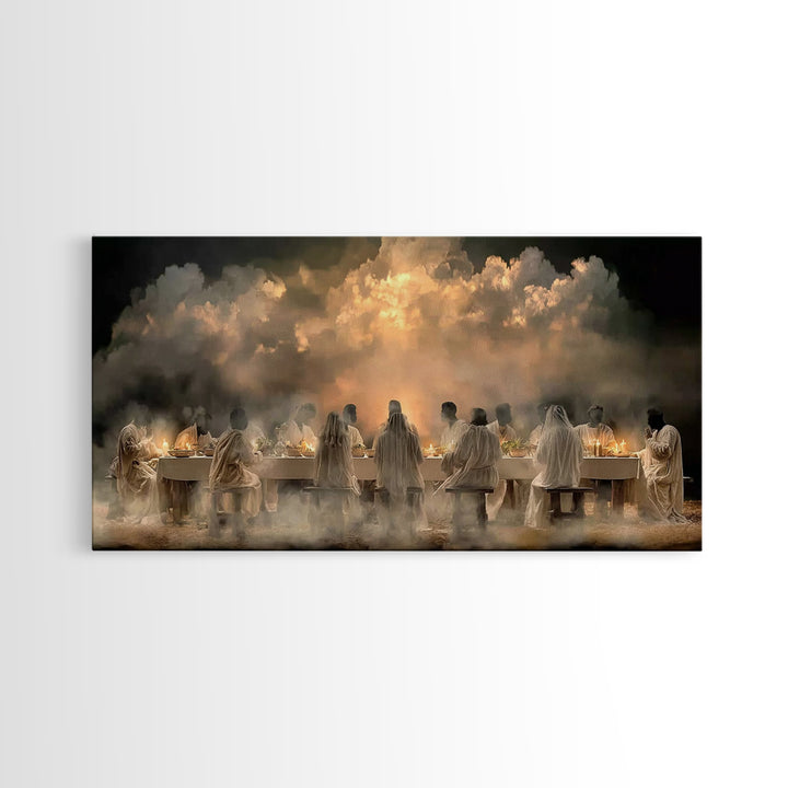 Sacred Banquet – Framed Canvas Print – Christian Art Canvas – Christian Wall Art – Vintage Christian Art – Jesus Painting – Christian Chris