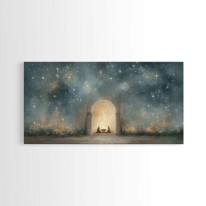 Star Of Bethlehem | Framed Canvas Print | Christmas Art | Christian Christmas Art | Christian Wall Art | Jesus Art Print | Christian Art Ca