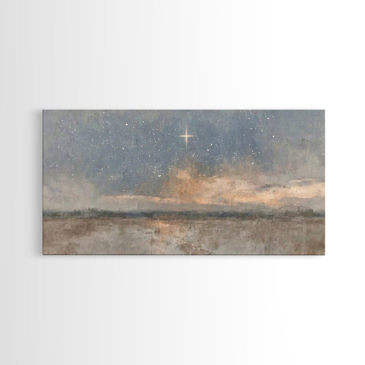 Guiding Star Rise | Framed Canvas Print | Christian Wall Art | Christmas Art | Christian Art Canvas | Modern Christian Art | Christian Chri