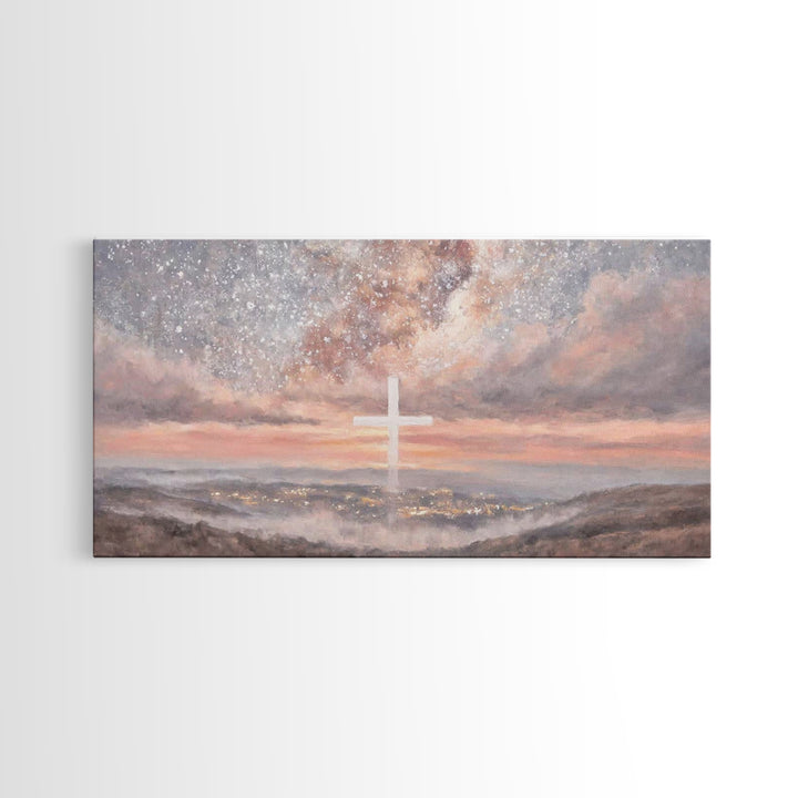 Heavenly Dawn – Framed Canvas Print – Christian Wall Art – Christian Art Canvas – Jesus Painting – Christian Christmas Art – Christian Deco