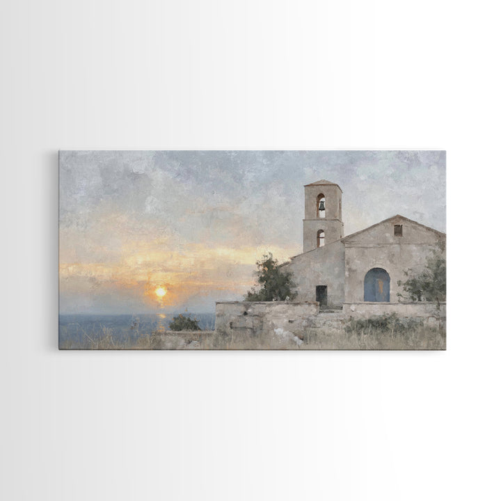 Hillside Sanctuary – Framed Canvas Print – Christian Art Canvas – Christian Wall Art – Christian Art Print – Christmas Wall Art – Unique Ch