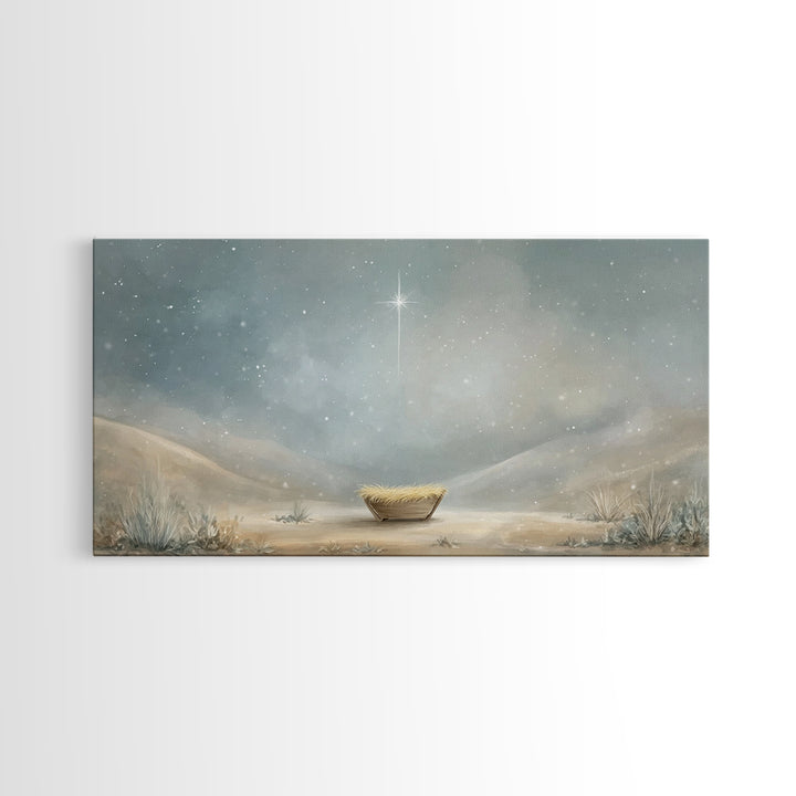 Star Of Hope – Framed Canvas Print – Christian Wall Art – Christian Art Canvas – Christmas Art – Christian Christmas Decor – Unique Christi