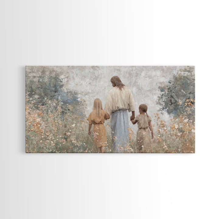 Graceful Path – Framed Canvas Print – Christian Art Canvas – Christian Wall Art – Minimalist Christian Art – Jesus Painting – Christian Art