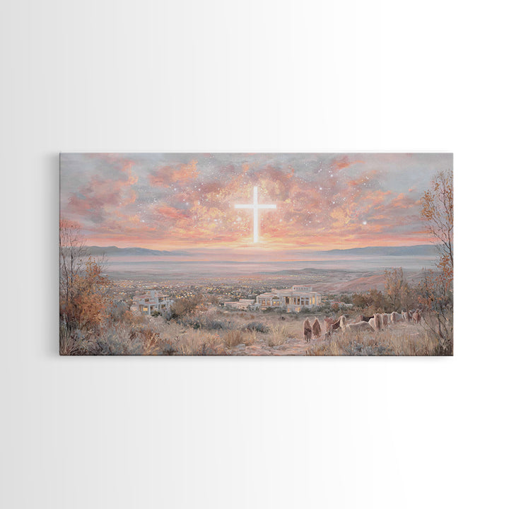 Dawn Of Redemption – Framed Canvas Print – Christian Art Canvas – Christian Wall Art – Large Christian Art – Modern Christian Art – Christi