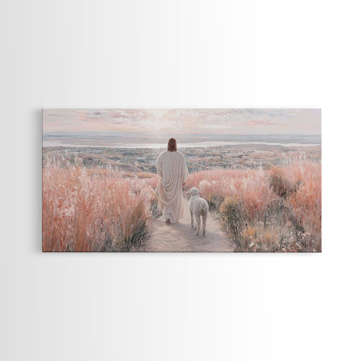 Valley Of Comfort, Framed Canvas Print, Christian Wall Art, Jesus Painting, Christian Art Canvas, Christian Decor, Christian Gift Ideas