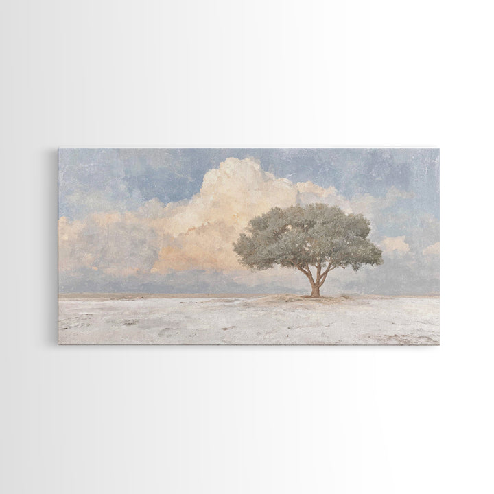 Cloudland Oak – Framed Canvas Print – Christian Art Canvas – Modern Christian Painting – Christian Wall Art – Christian Art Print – Unique