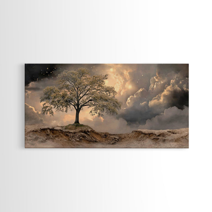 Starfall Haven – Framed Canvas Print – Moody Christian Art – Christian Art Work – Christian Wall Art – Christian Art Canvas – Modern Christ