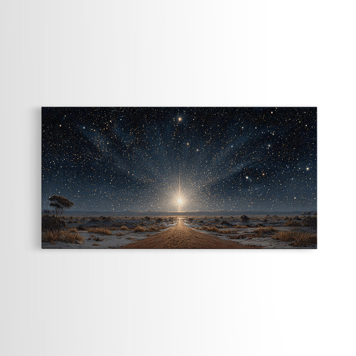 The Guiding Star – Framed Canvas Print – Christmas Art Prints – Christian Christmas Decor – Christian Wall Art – Christian Art Canvas – Chr