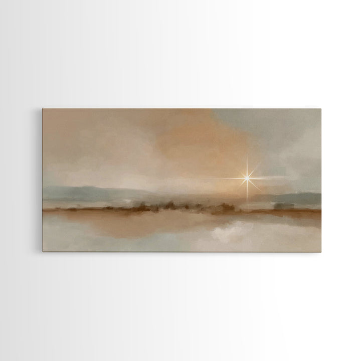 Desert Promise – Framed Canvas Print – Christmas Art – Christian Art Canvas – Jesus Painting – Christian Wall Art – Christian Christmas Dec