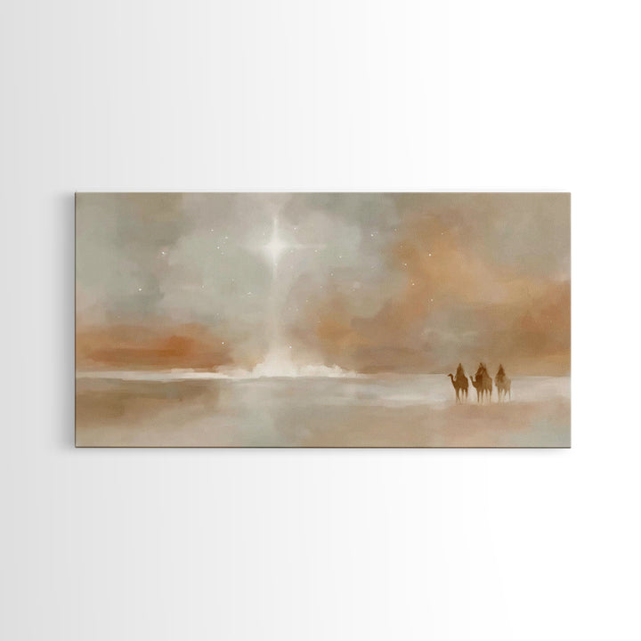 Journey Of Kings – Framed Canvas Print – Christian Christmas Art – Jesus Painting – Christian Wall Art – Christmas Art – Christian Art Canv