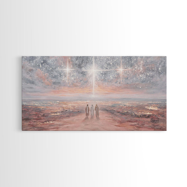 Journey By Starlight – Framed Canvas Print – Christian Wall Art – Christian Christmas Art – Christian Art Canvas – Christmas Art – Jesus Pa