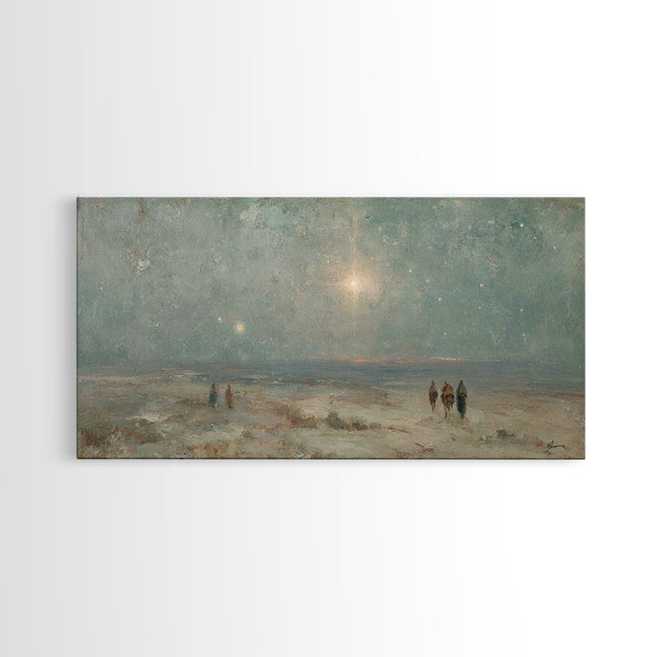 Star Of Bethlehem – Framed Canvas Print – Christian Christmas Art – Christmas Art – Christian Wall Art – Christian Art Canvas – Jesus Paint