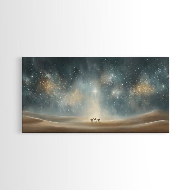 Heavenly Wonder | Framed Canvas Print | Christian Wall Art | Christian Art Canvas | Christmas Art | Christian Christmas Art | Jesus Paintin