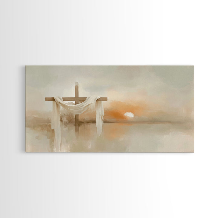 Eternal Light, Framed Canvas Print, Christian Art Canvas, Christian Wall Art, Christian Christmas Art, Minimalist Christian Art, Christian