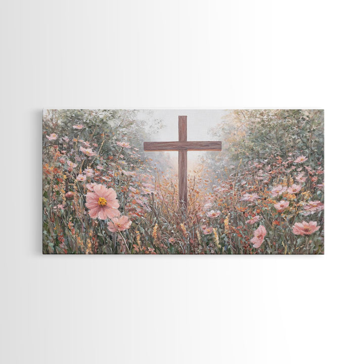 Garden Of Mercy – Framed Canvas Print – Christian Wall Art – Christian Art Painting – Christian Art Canvas – Modern Christian Art – Christi