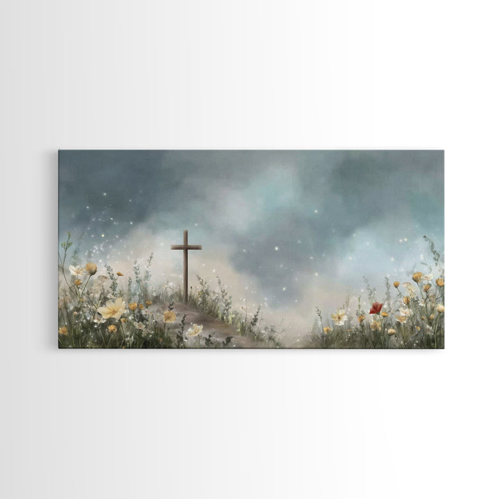 Blossoms Of Renewal | Framed Canvas Print | Christian Wall Art | Christian Art Canvas | Christian Art Prints | Christian Decoration | Moder