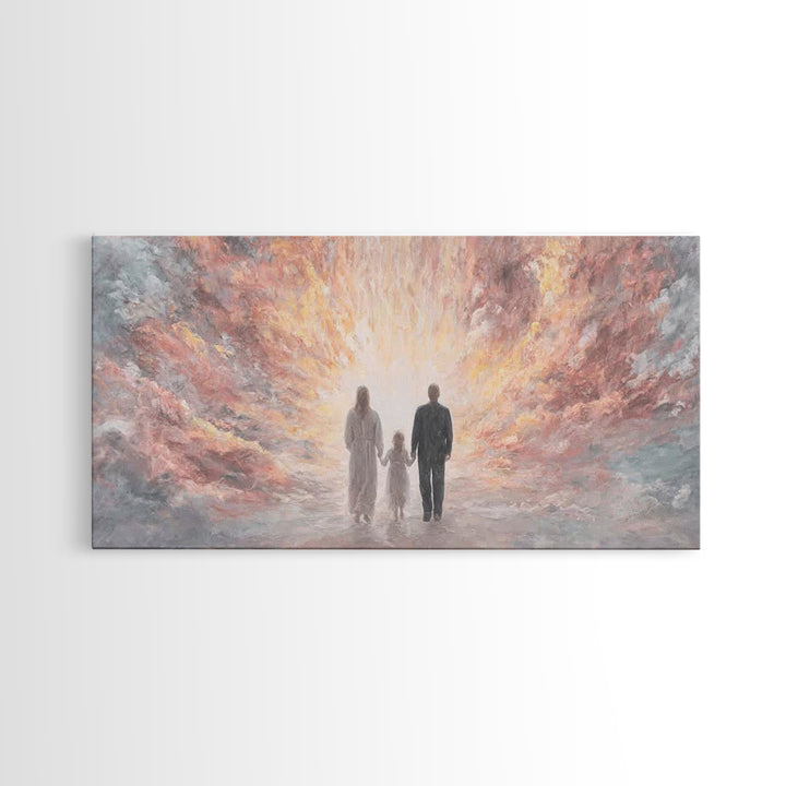 Path Of Light, Framed Canvas Print, Christian Art Canvas, Christian Christmas Art, Christian Wall Art, Large Christian Painting