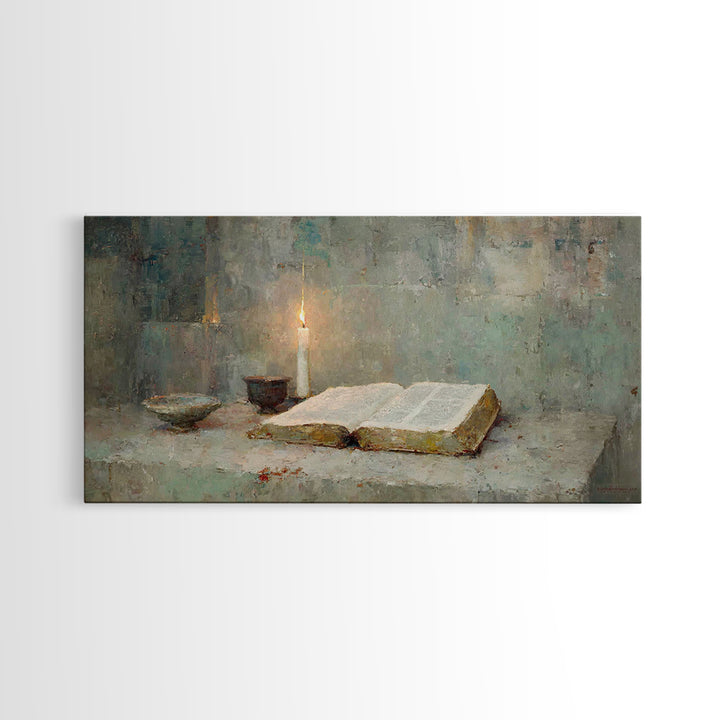 Radiant Communion | Framed Canvas Print | Christian Art Canvas | Christian Wall Art | Modern Christian Painting | Christian Christmas Art