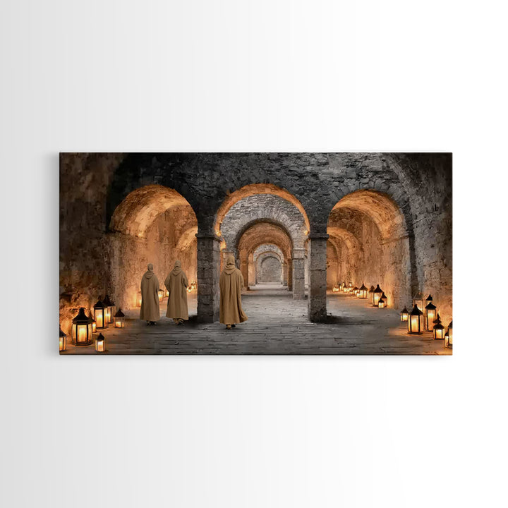 Lantern Passage, Framed Canvas Print, Christian Art Canvas, Christian Wall Art, Christian Painting, Christian Decor, Unique Christian Art,