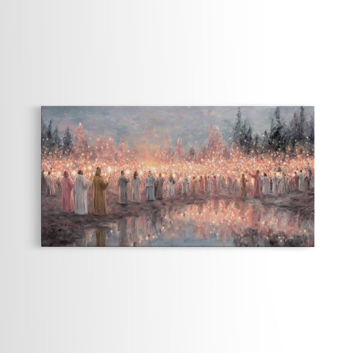 Radiant Multitude – Framed Canvas Print – Christian Art Canvas – Christian Christmas Art – Christmas Art Prints – Christian Wall Art – Mode