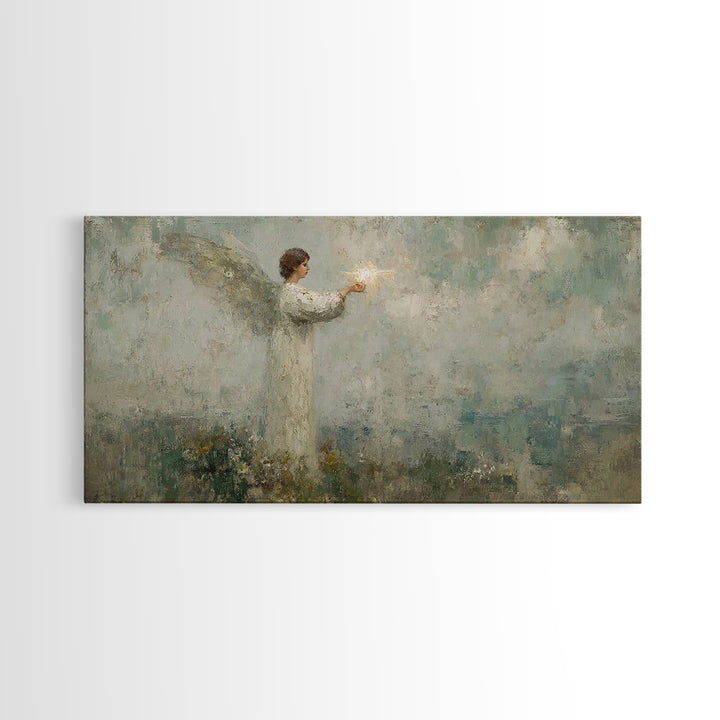 Witness Of Light - Framed Canvas Print - Christian Wall Art - Christian Art Canvas - Christmas Art - Jesus Painting - Christian Art