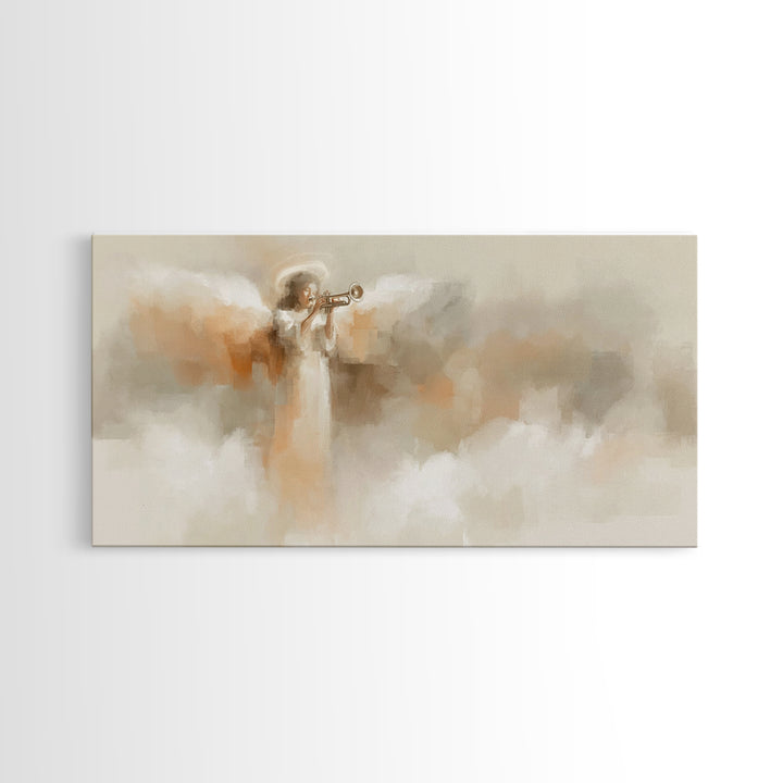 Angel Of Light, Framed Canvas Print, Christian Art Canvas, Christian Wall Art, Jesus Painting, Christian Christmas Art, Christian Art