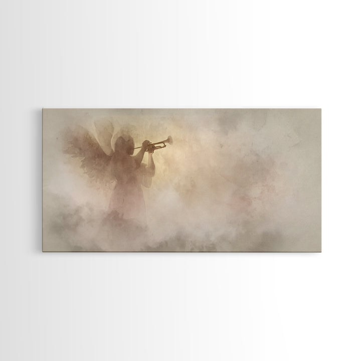 Heavenly Herald Call – Framed Canvas Print – Christian Art Canvas – Christian Wall Art – Christmas Art – Christian Christmas Art – Christia