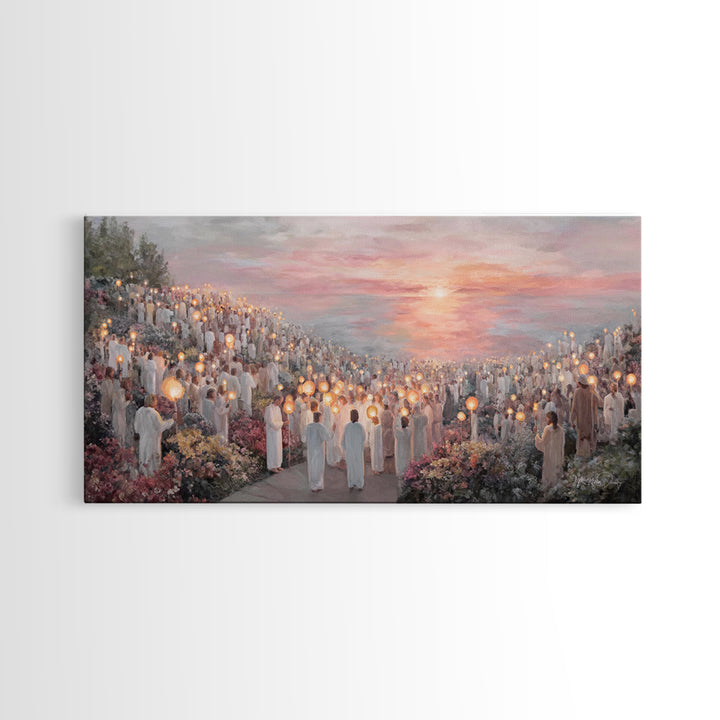 Valley Of Living Light, Framed Canvas Print, Christian Wall Art, Christian Art Canvas, Christian Christmas Art, Christmas Art, Christian Ar