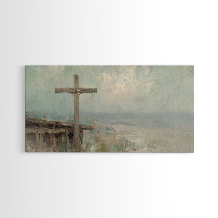 Dawn Of Mercy – Framed Canvas Print – Christian Wall Art – Christian Art Canvas – Jesus Painting – Christian Christmas Art