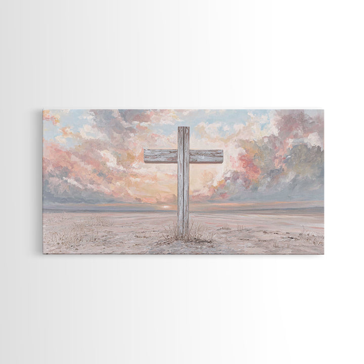 Heavenly Horizon – Framed Canvas Print – Christian Art Print – Jesus Painting – Christian Wall Art – Modern Christian Art