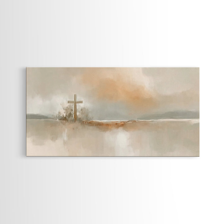 Desert Redeemer – Framed Canvas Print – Christian Wall Art – Christian Painting – Christian Christmas Art – Christian Art Print