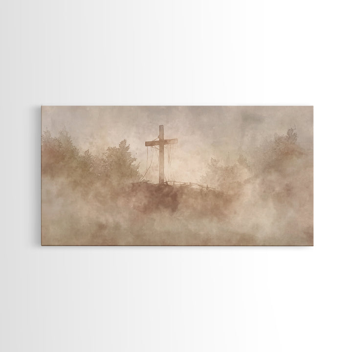 Quiet Salvation – Framed Canvas Print – Subtle Christian Art – Christian Wall Art – Christian Painting – Christian Art Canvas
