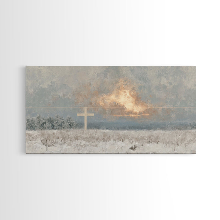Morning Renewal – Framed Canvas Print – Christian Art Canvas – Christian Wall Art – Abstract Christian Art – Christian Christmas Art