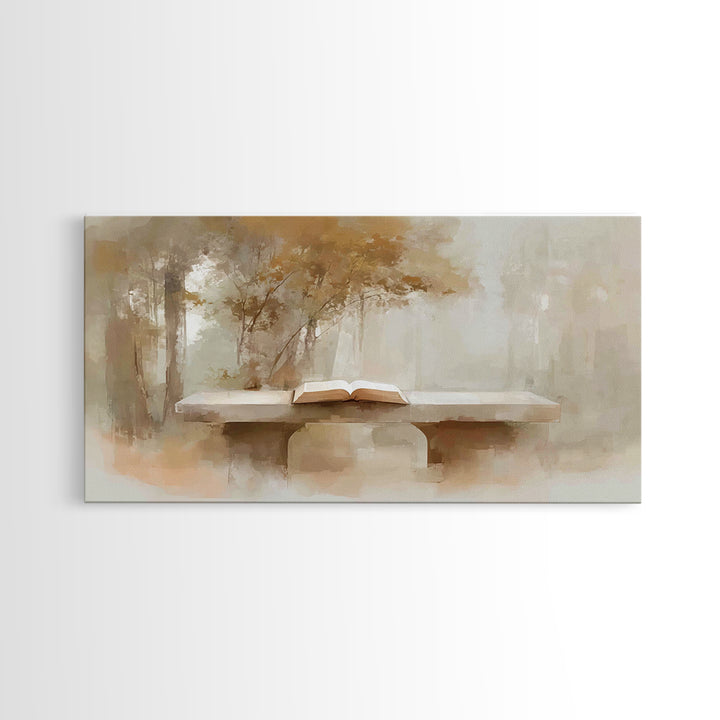 Forest Scripture - Framed Canvas Print - Christian Art Canvas - Christian Wall Art - Subtle Christian Art - Christian Painting - Christian