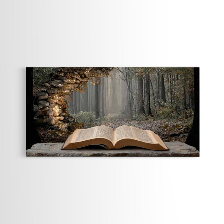Path of Light - Framed Canvas Print - Christian Wall Art - Christian Art Canvas - Christmas Art - Christian Christmas Art - Framed Christma