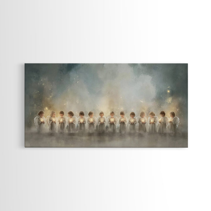 Angel Chorus - Framed Canvas Print - Christian Wall Art - Christian Art Canvas - Christmas Art - Christian Christmas Art - Christian Christ