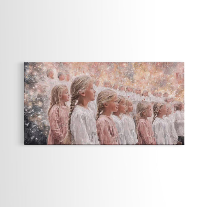 Choir Of Blessings – Framed Canvas Print – Christian Christmas Art – Christian Wall Art – Christmas Art Prints – Christian Art Canvas – Chr