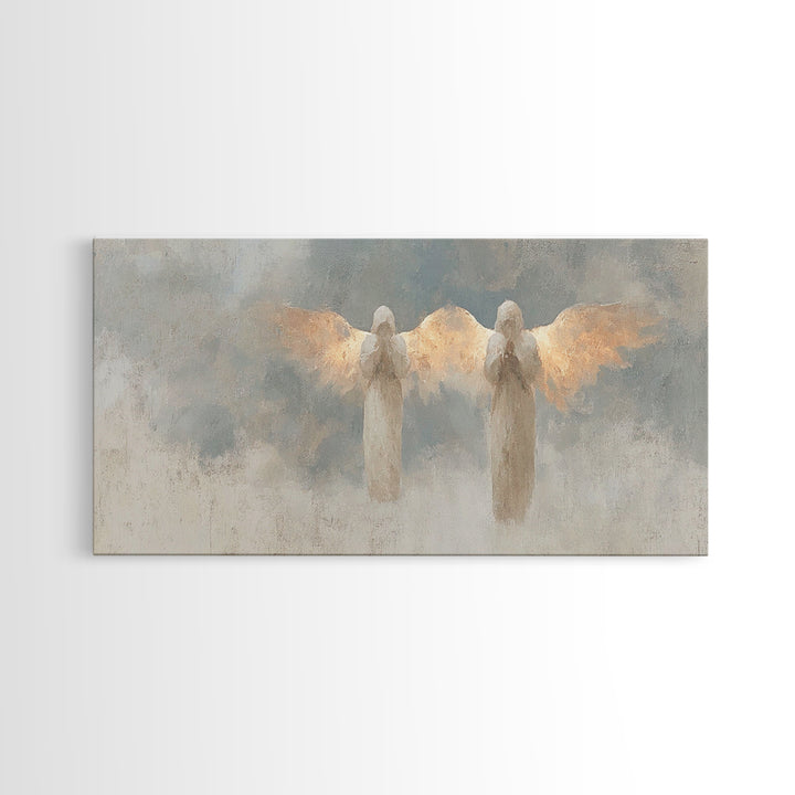 Wings Of Mercy – Framed Canvas Print – Christian Art Canvas – Abstract Christian Art – Christian Wall Art – Christian Art Gift – Minimalist