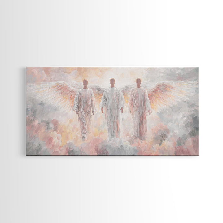 Radiant Messengers – Framed Canvas Print – Christian Wall Art – Christian Art Canvas – Modern Christian Art – Christian Painting – Christia